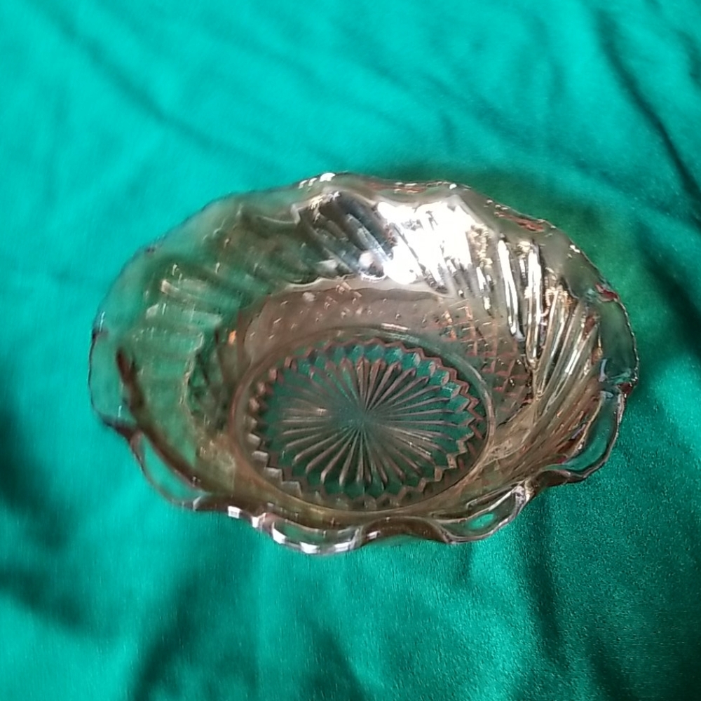 Vintage Amber Carnival  glass